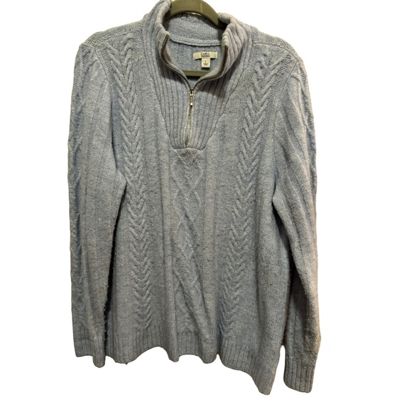 croft & barrow Sweaters - Croft & Barrow - 1/4 Zip Sweater - Blue Sweater - Size XL